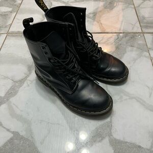 Dr Marten Black Leather Boots